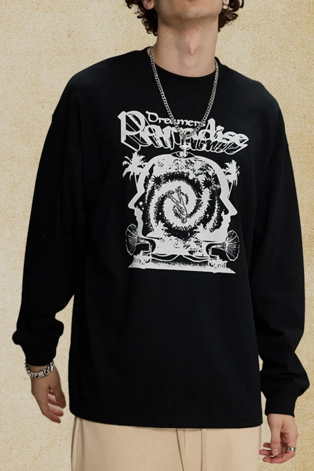 Men's Round Neck Graphic T-Shirt