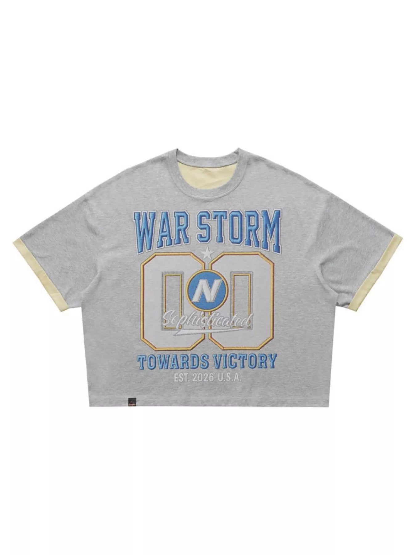 Men's War Storm Graphic Round Neck T-Shirt