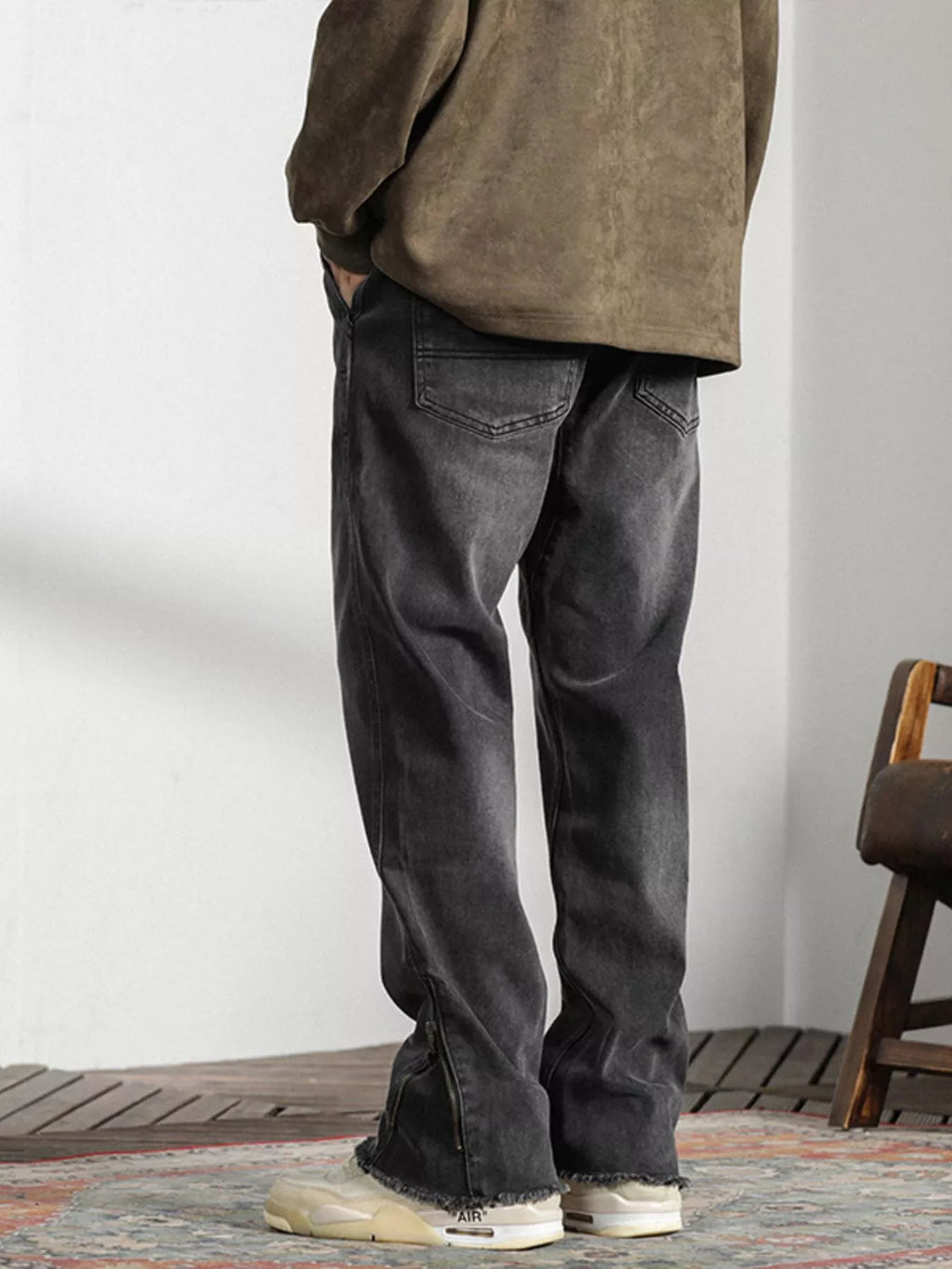 Men's Vintage Raw Hem Jeans