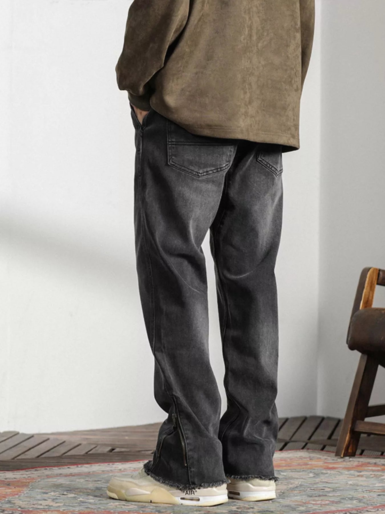 Men's Vintage Raw Hem Jeans