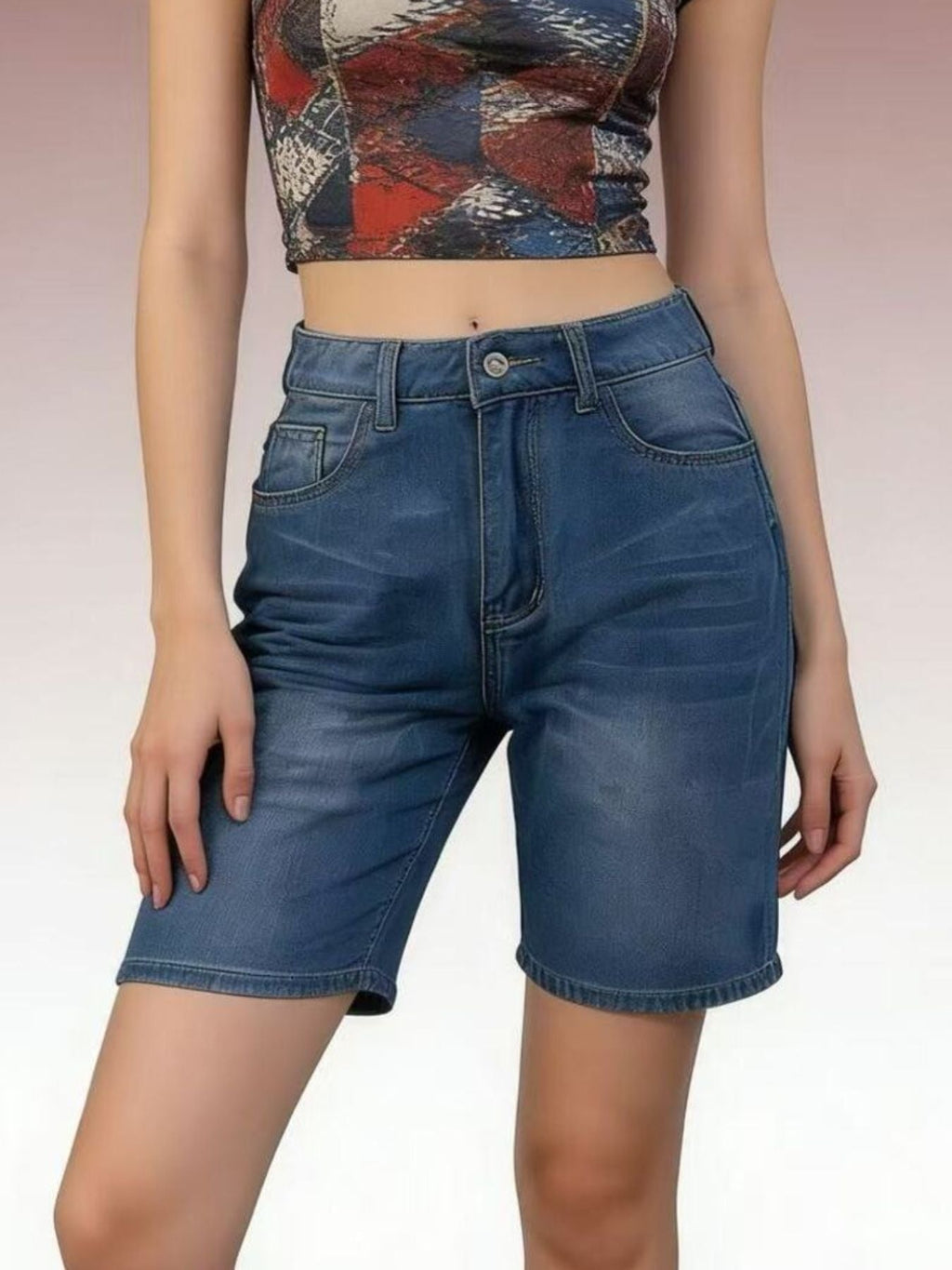 High Waist Denim Shorts