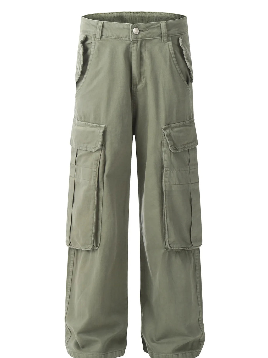 Men's Wide Leg Cargo Jeans with Multi Pockets