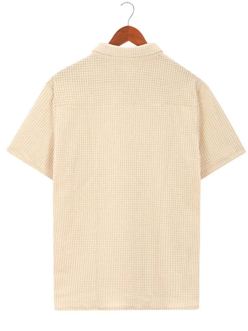 Men's Full Size Button Detail Short Sleeve Polo Plus Size