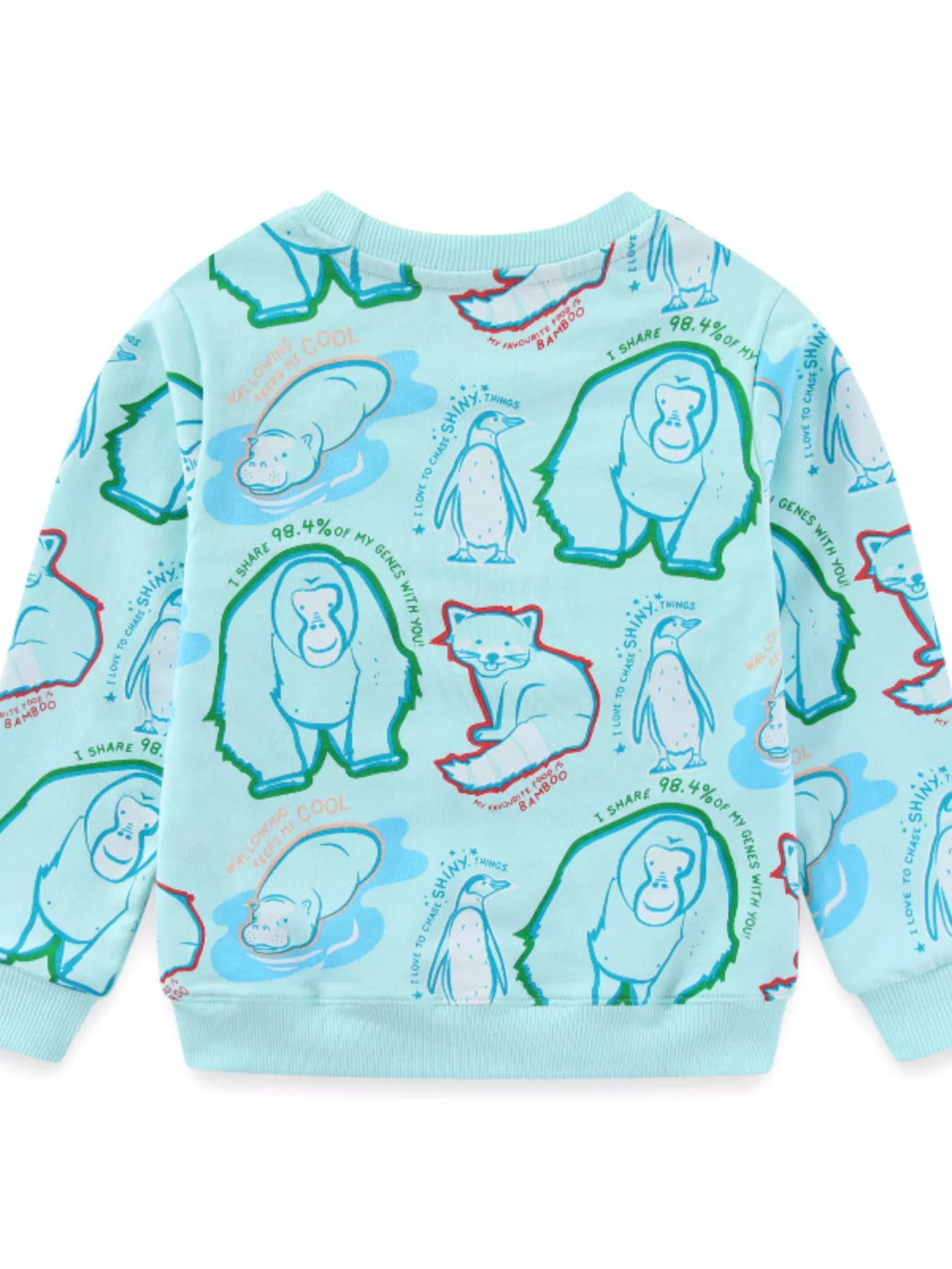 Children's Animal Print Crew Neck Sweatshirt