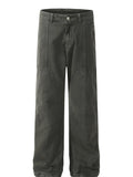 Men's Vintage Washed Wide Leg Cargo Jeans