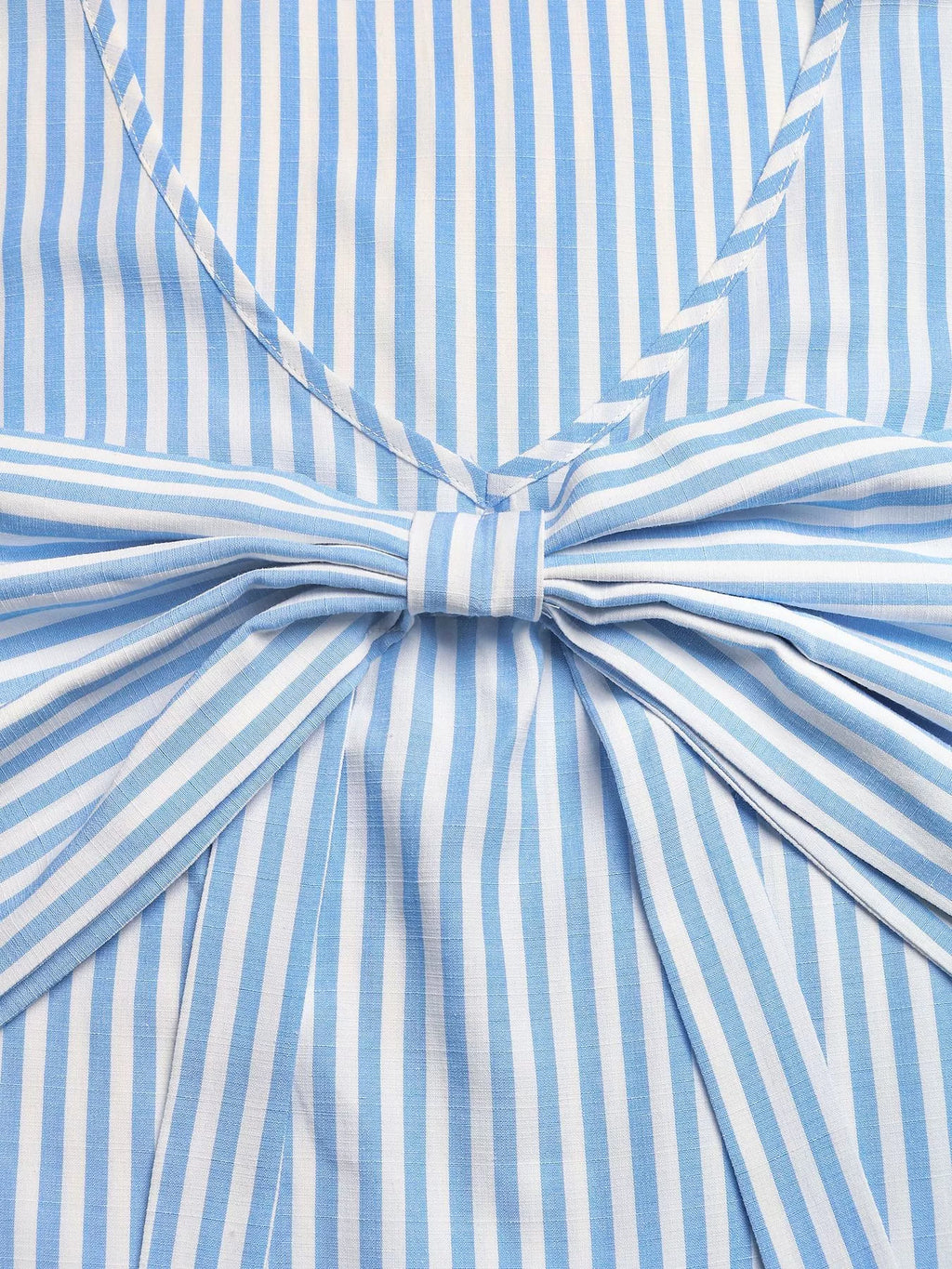 Striped Bowknot Sleeveless Top & Shorts Set
