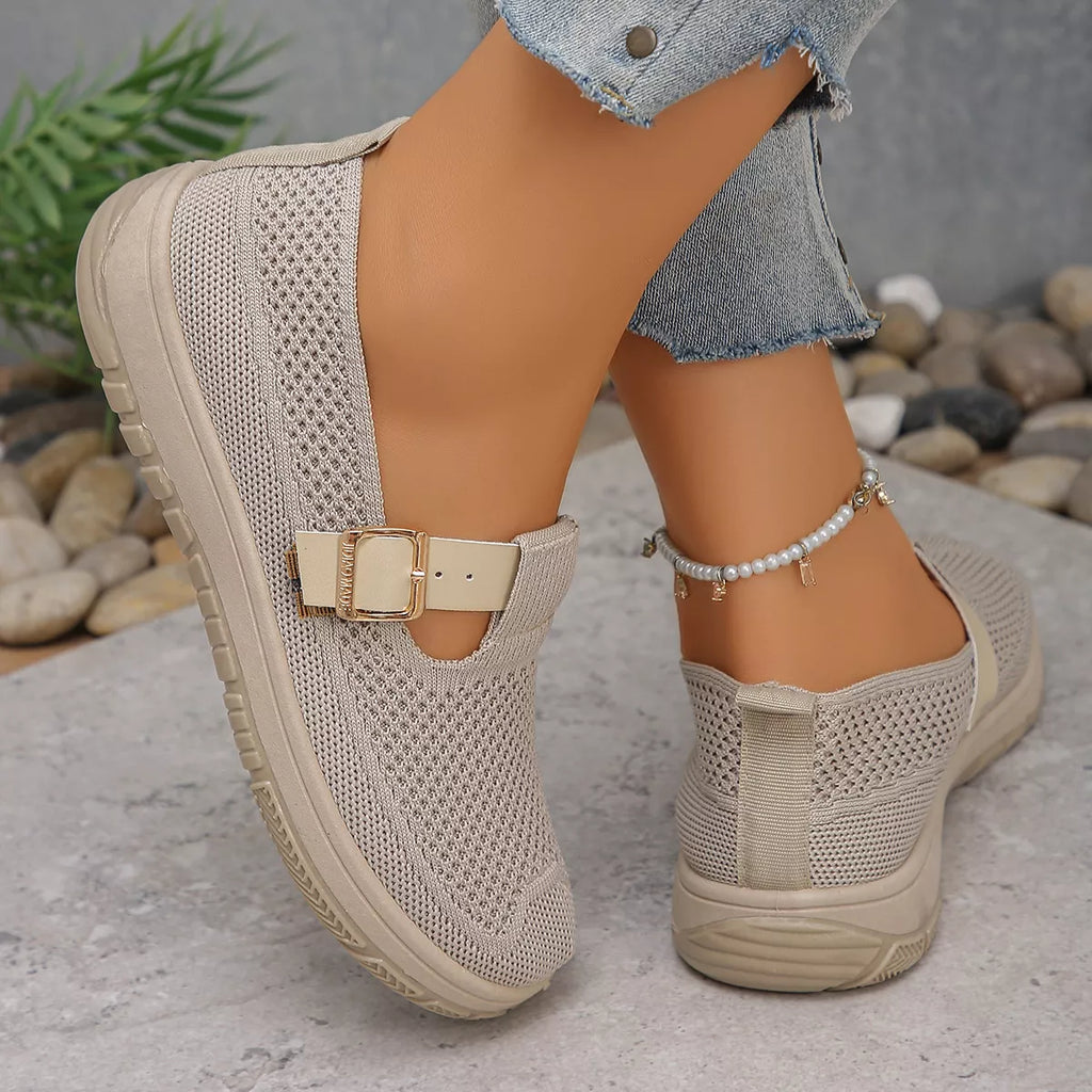 Round Toe Platform Slip-Ons