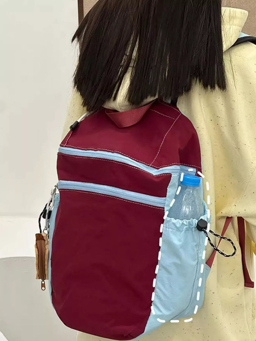 Two-Tone Lightweight Casual Backpack Bag