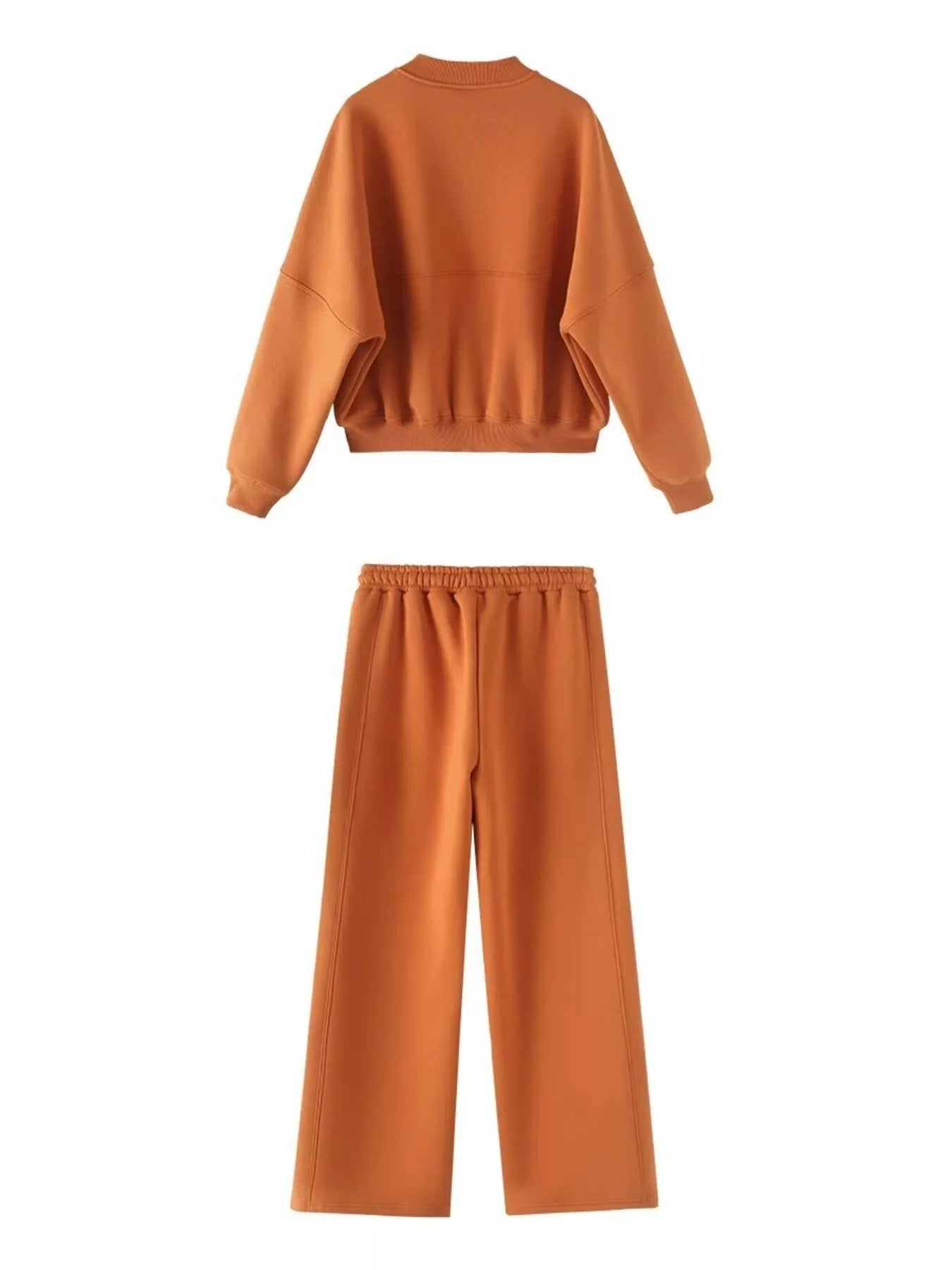 Zip Up Top and Drawstring Pants Two-Piece Set