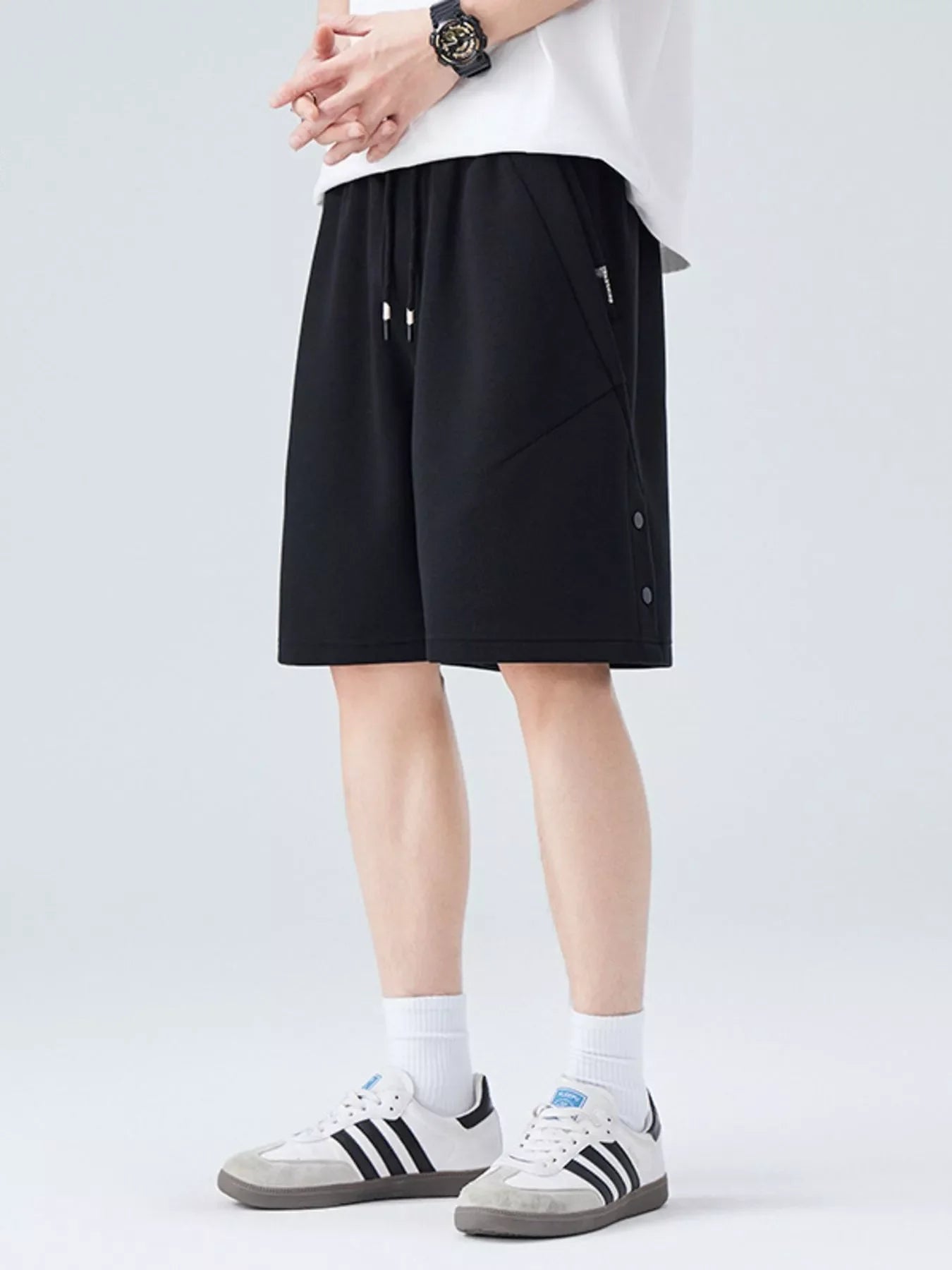 Men's Plus Size Drawstring Casual Shorts