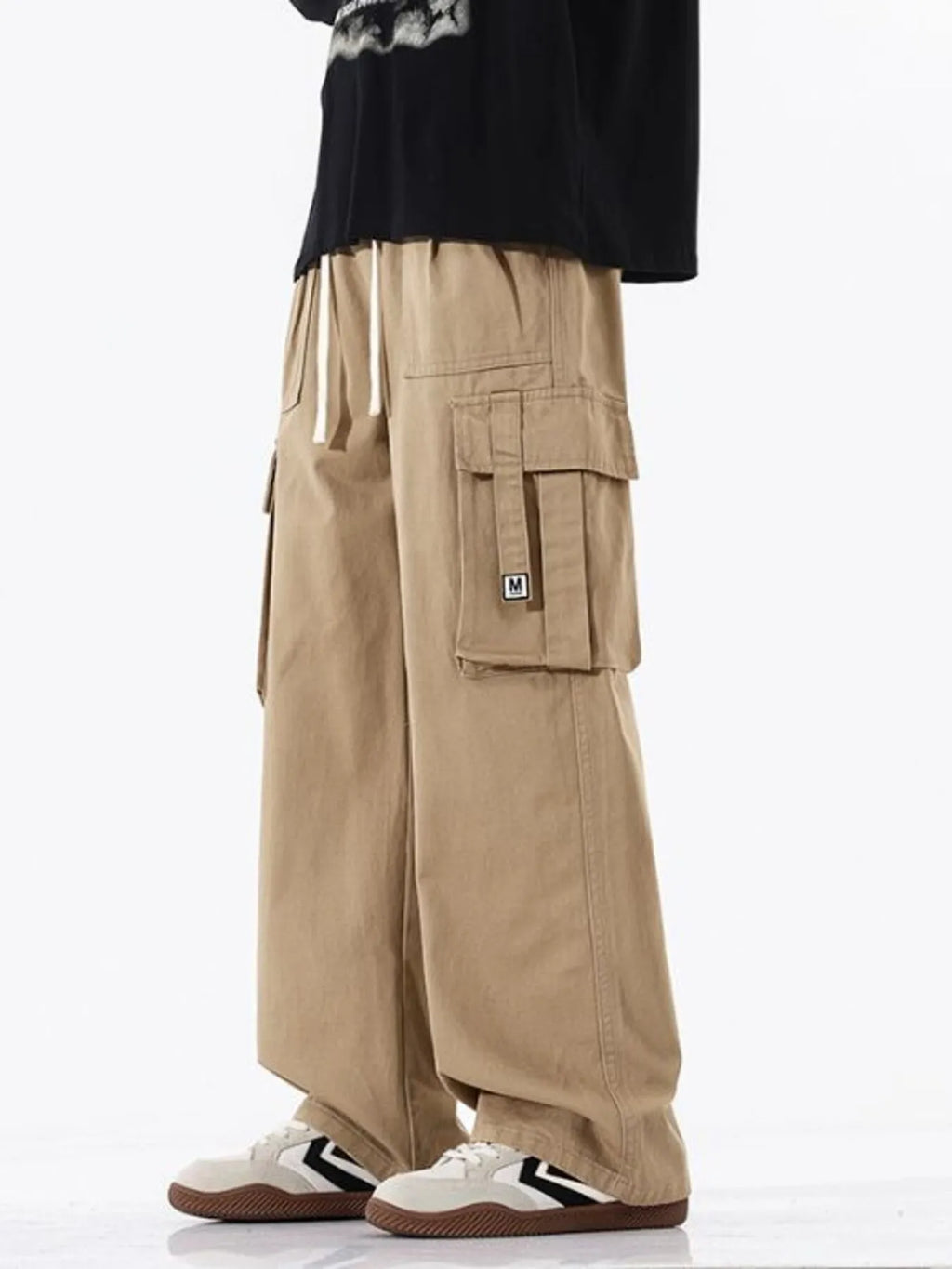 Men's Full Size Cargo Wide Leg Pants Plus Size