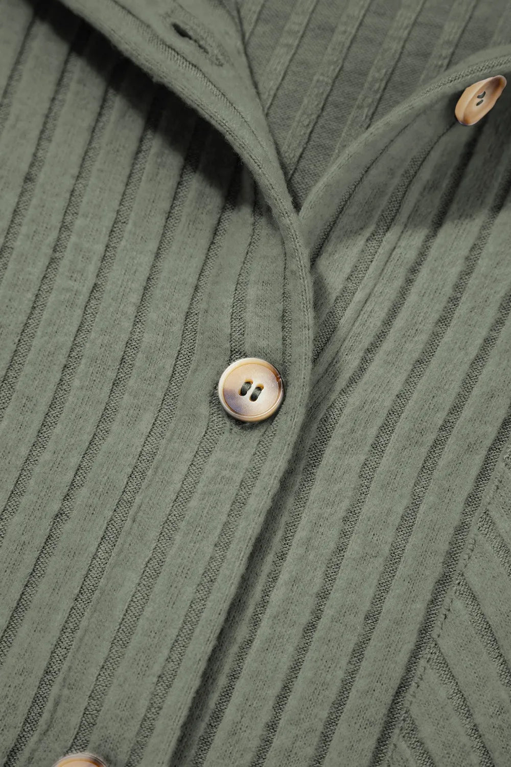 Ribbed Knit Button-Up Cardigan