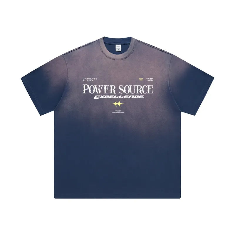 Men's Letter Graphic Round Neck Short Sleeve T-Shirt