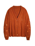 Cable Knit Button Up Cardigan