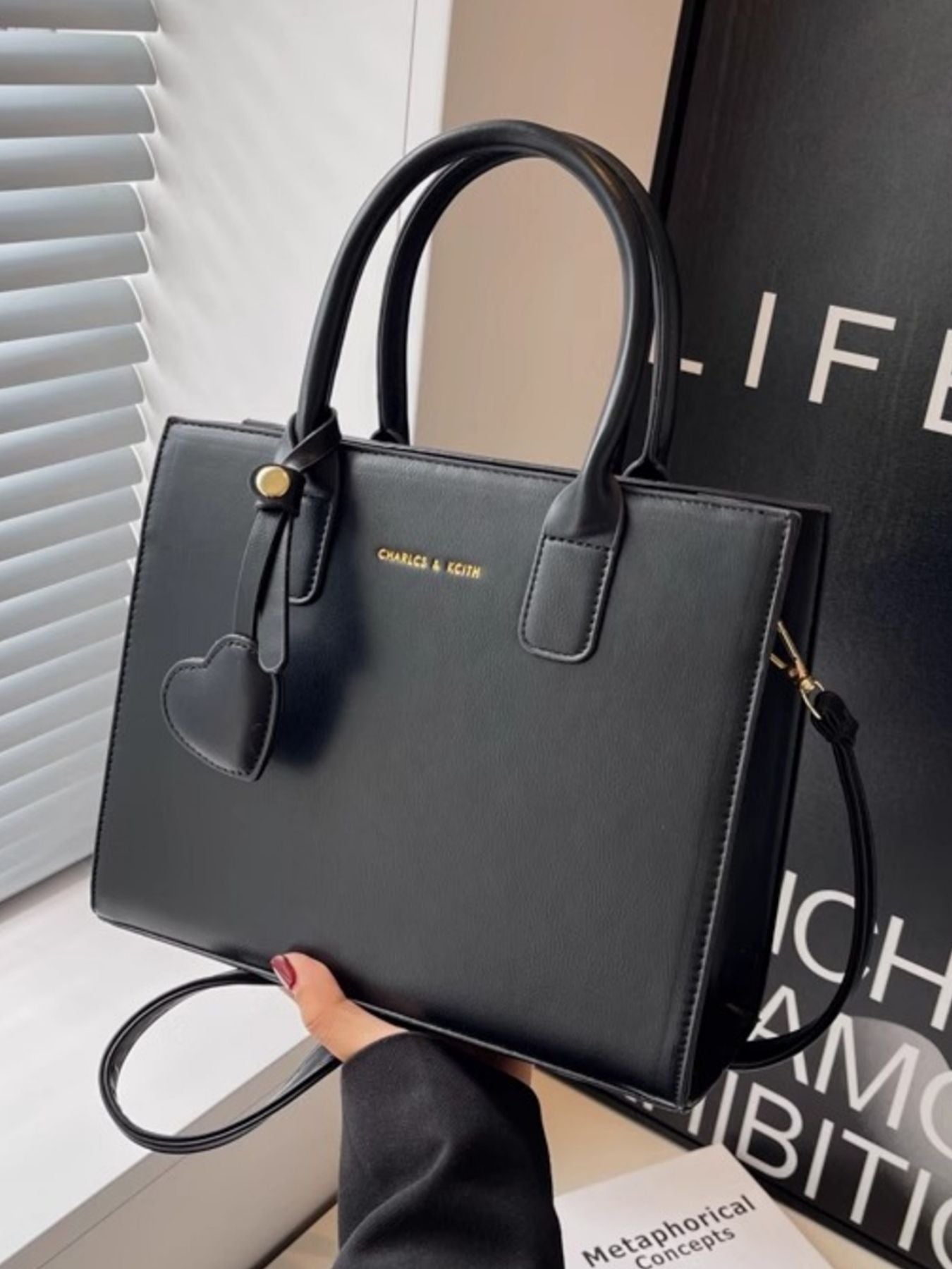 Top Handle Leather Crossbody Bag