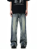 Men's Washed Wide Leg Jeans