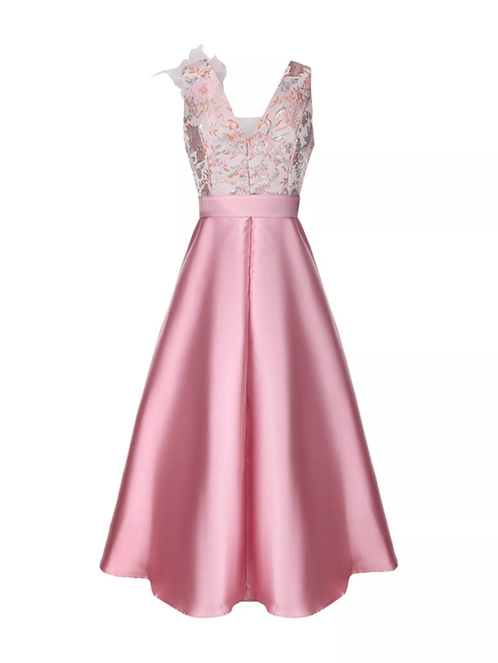 Floral Sleeveless Belted Midi Dress