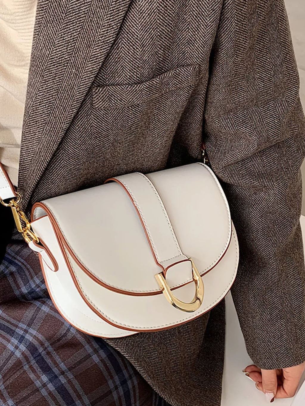 Buckle Flap Crossbody Bag