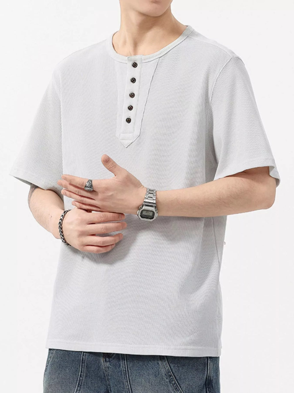 Men's Plus Size Round Neck Short Sleeve T-Shirt