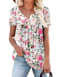 Plus Size Floral Print Short Sleeve T-Shirt
