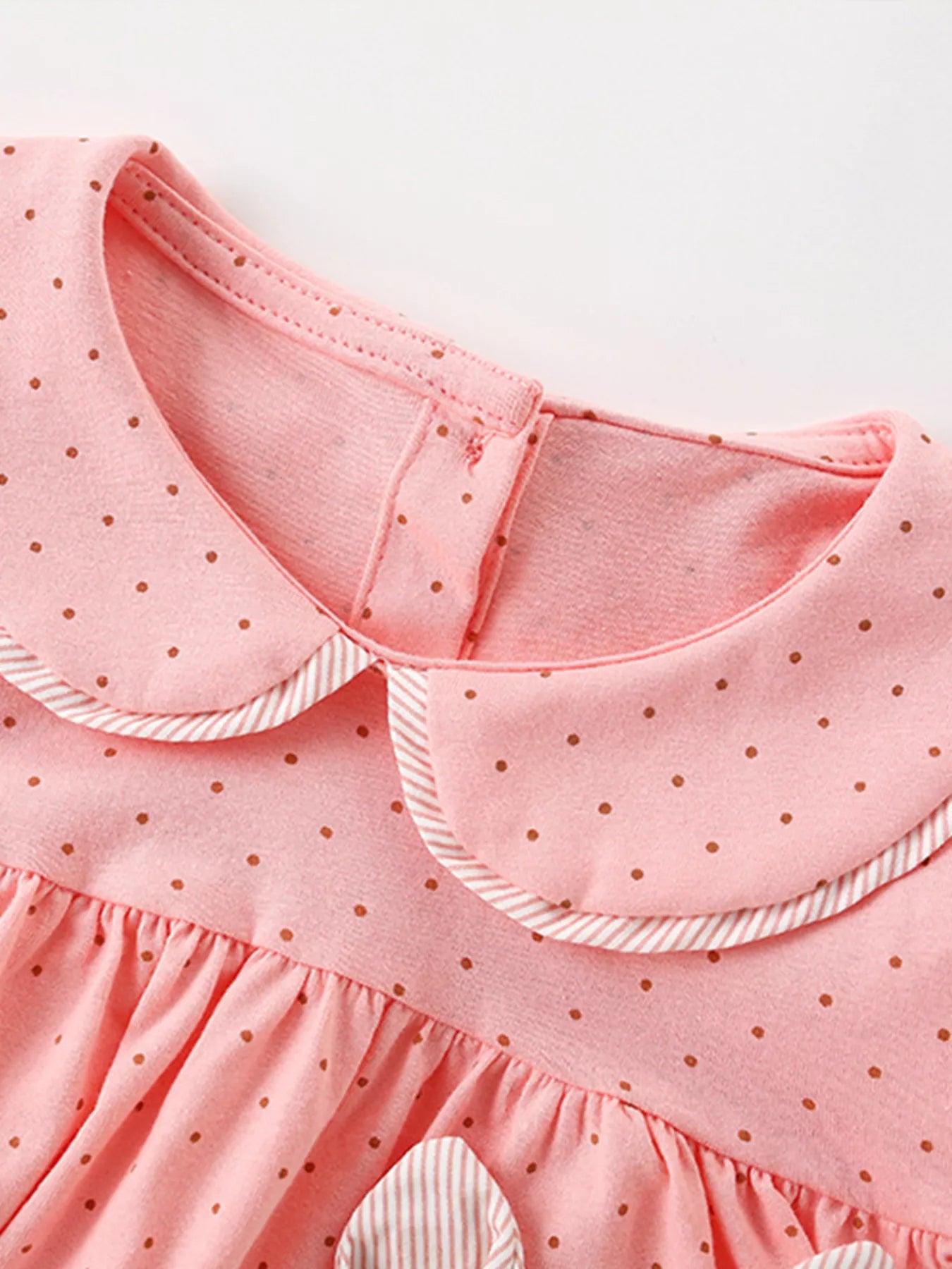 Children's Bunny Applique Polka Dot Top and Shorts Set