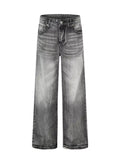 Men's Full Size Vintage Wash Wide Leg Jeans Plus Size
