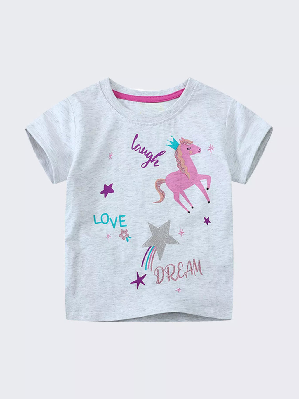 Children's Unicorn Graphic Short Sleeve T-Shirt