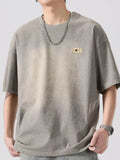 Men's Full Size Round Neck Half Sleeve T-Shirt Plus Size