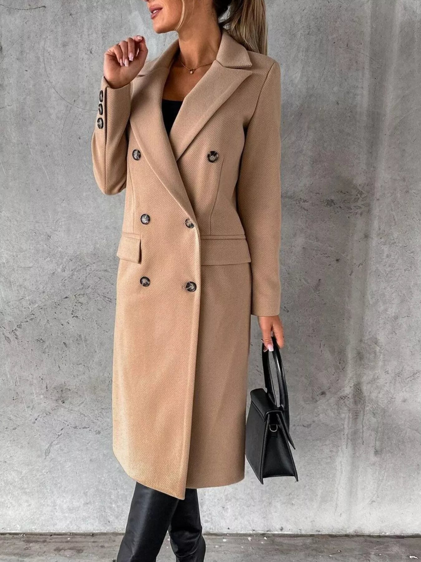 Double-Breasted Longline Coat