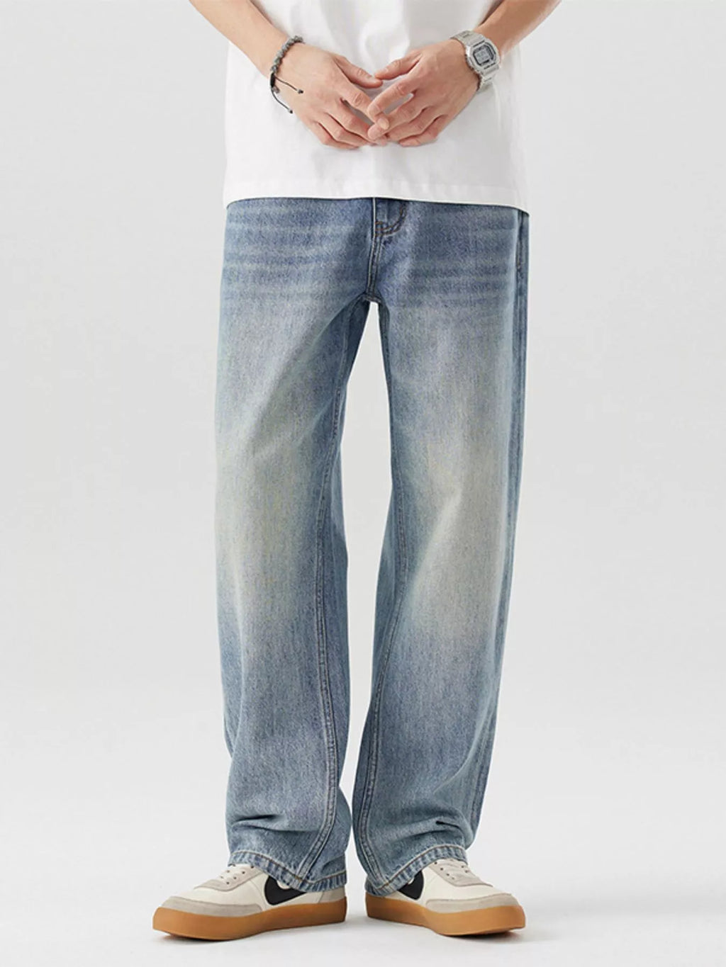Men's Vintage Wash Loose Fit Jeans