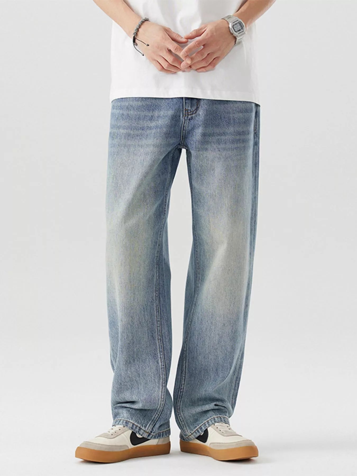 Men's Vintage Wash Loose Fit Jeans