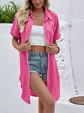 Relaxed Fit Button-Down Longline Shirt