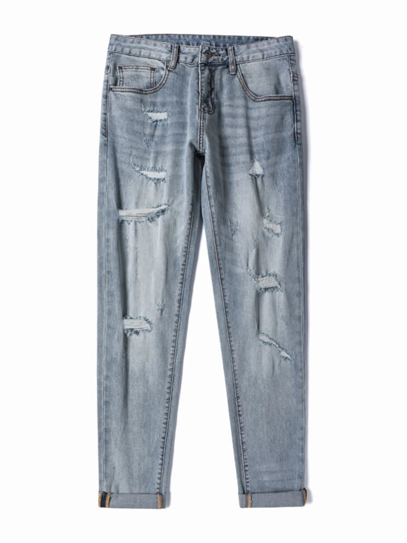Men's Distressed Slim Fit Jeans