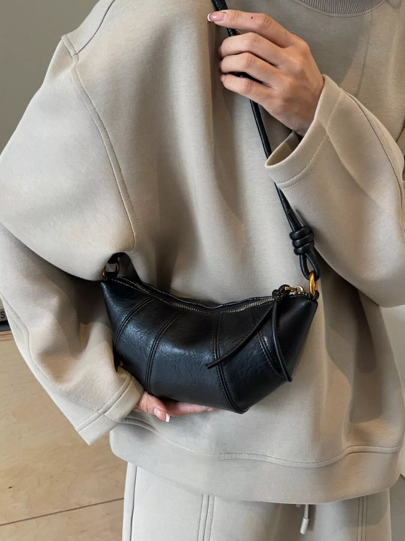 Croissant Shape Crossbody Bag