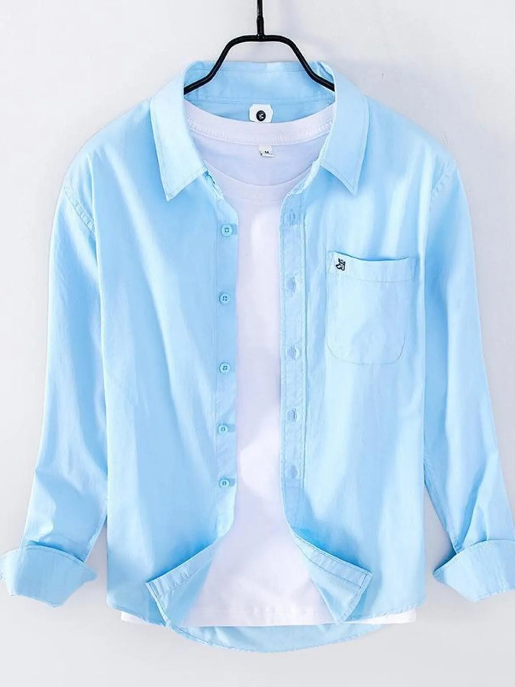 Men's Plus Size Button Up Long Sleeve Shirt