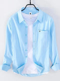 Men's Plus Size Button Up Long Sleeve Shirt