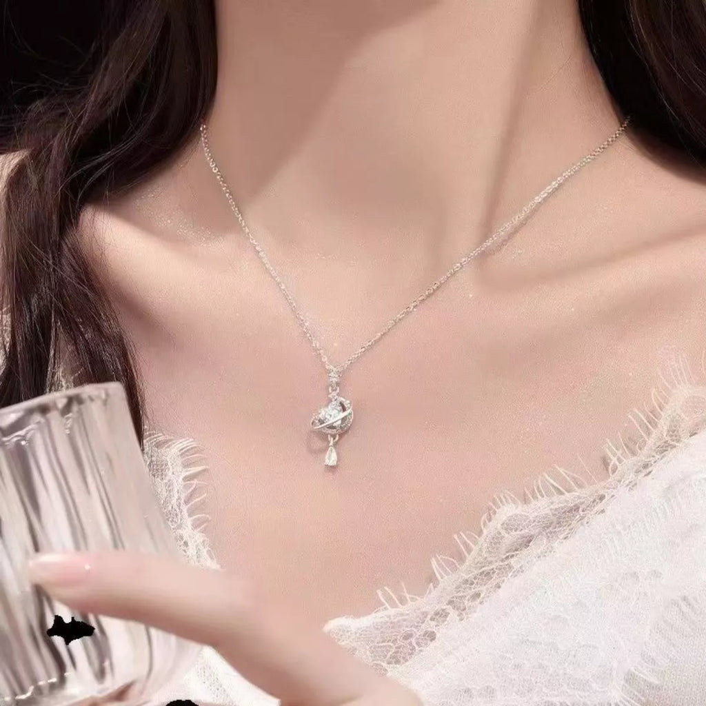 Planet Heart Pendant Necklace