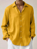 Men's Full Size Button Up Long Sleeve Shirt Plus Size