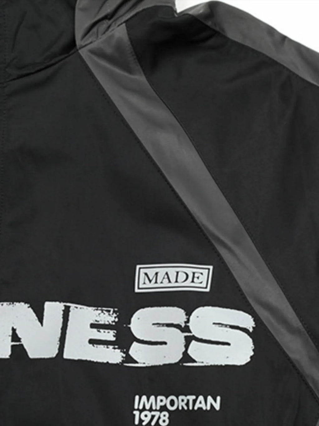 Men's Letter Zip Up Hooded Windbreaker Jacket