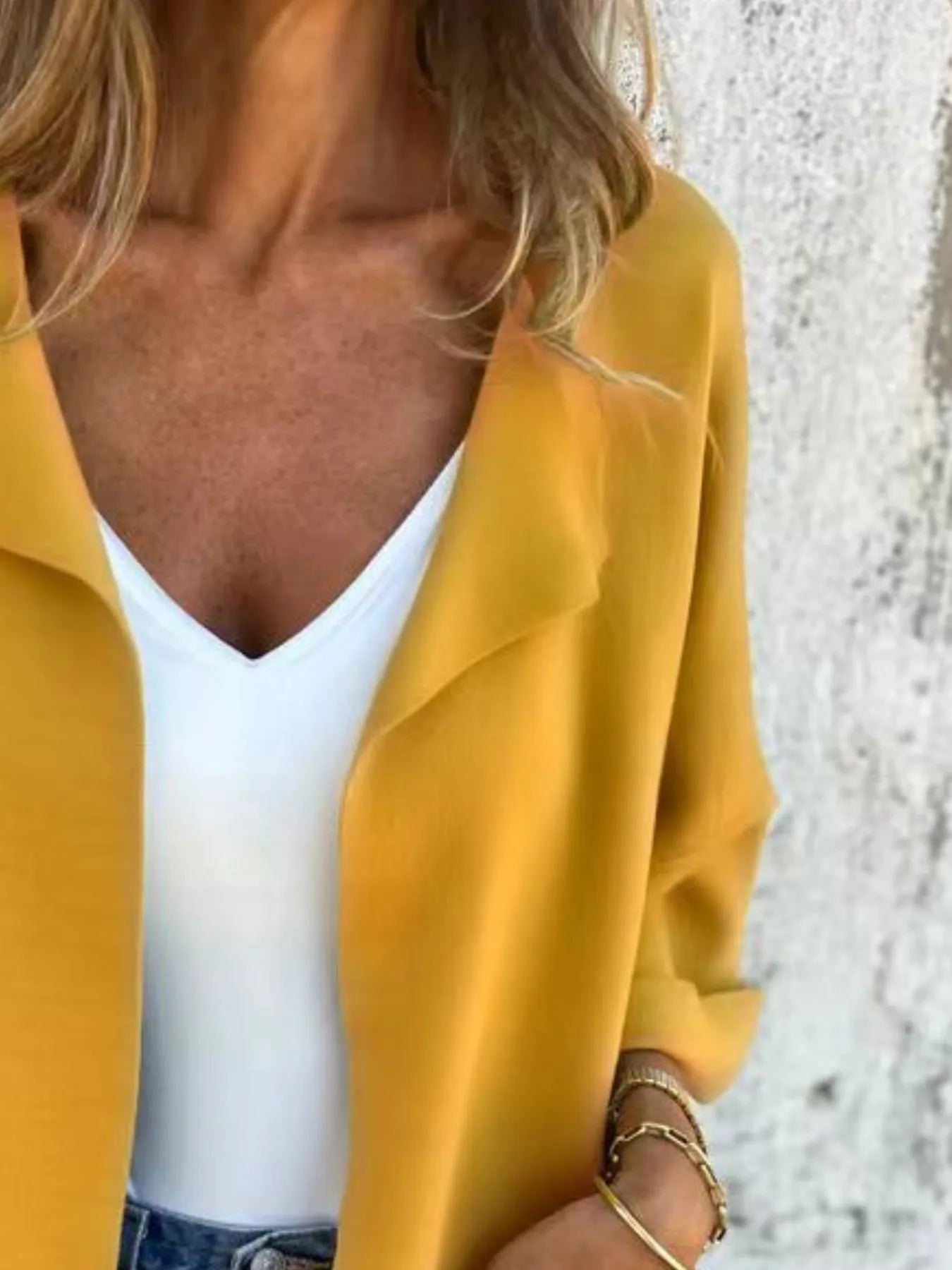 Full Size Open Front 3/4 Sleeve Cardigan Plus Size