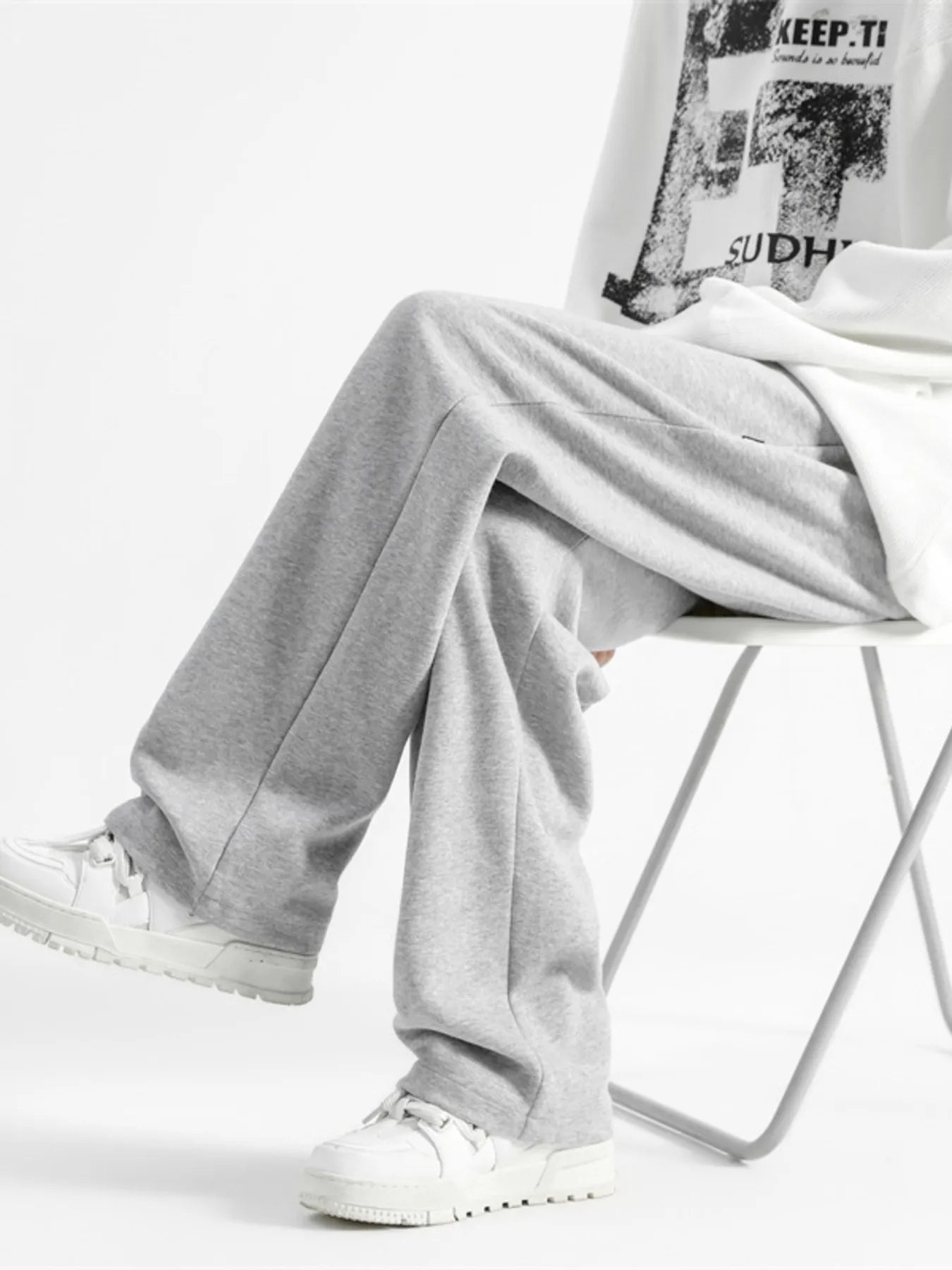 Men's Full Size Casual Loose-Fit Drawstring Sweatpants Plus Size