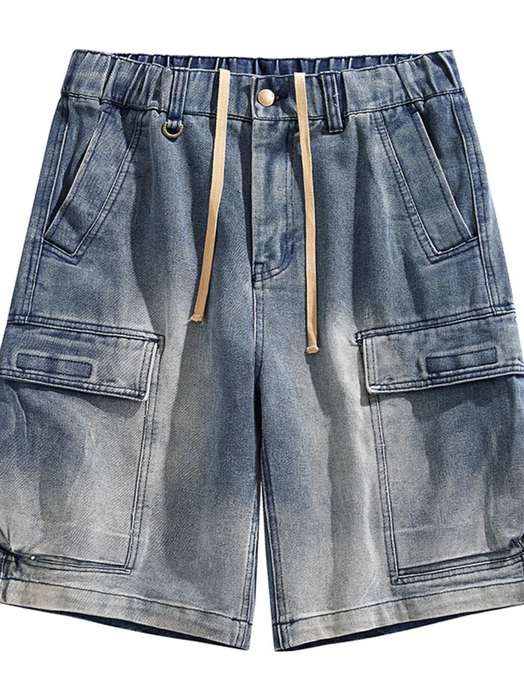 Men's Vintage Wash Cargo Demin Shorts