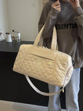 Quilted Duffel Bag with Adjustable Strap