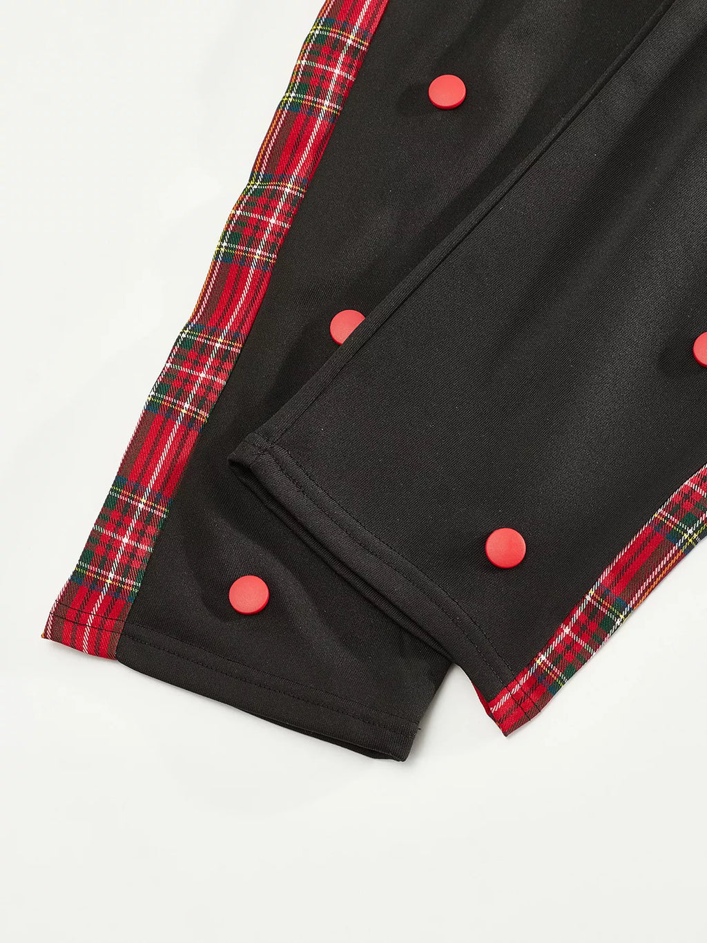 Men's Full Size Drawstring Plaid Side Stripe Pants Plus Size