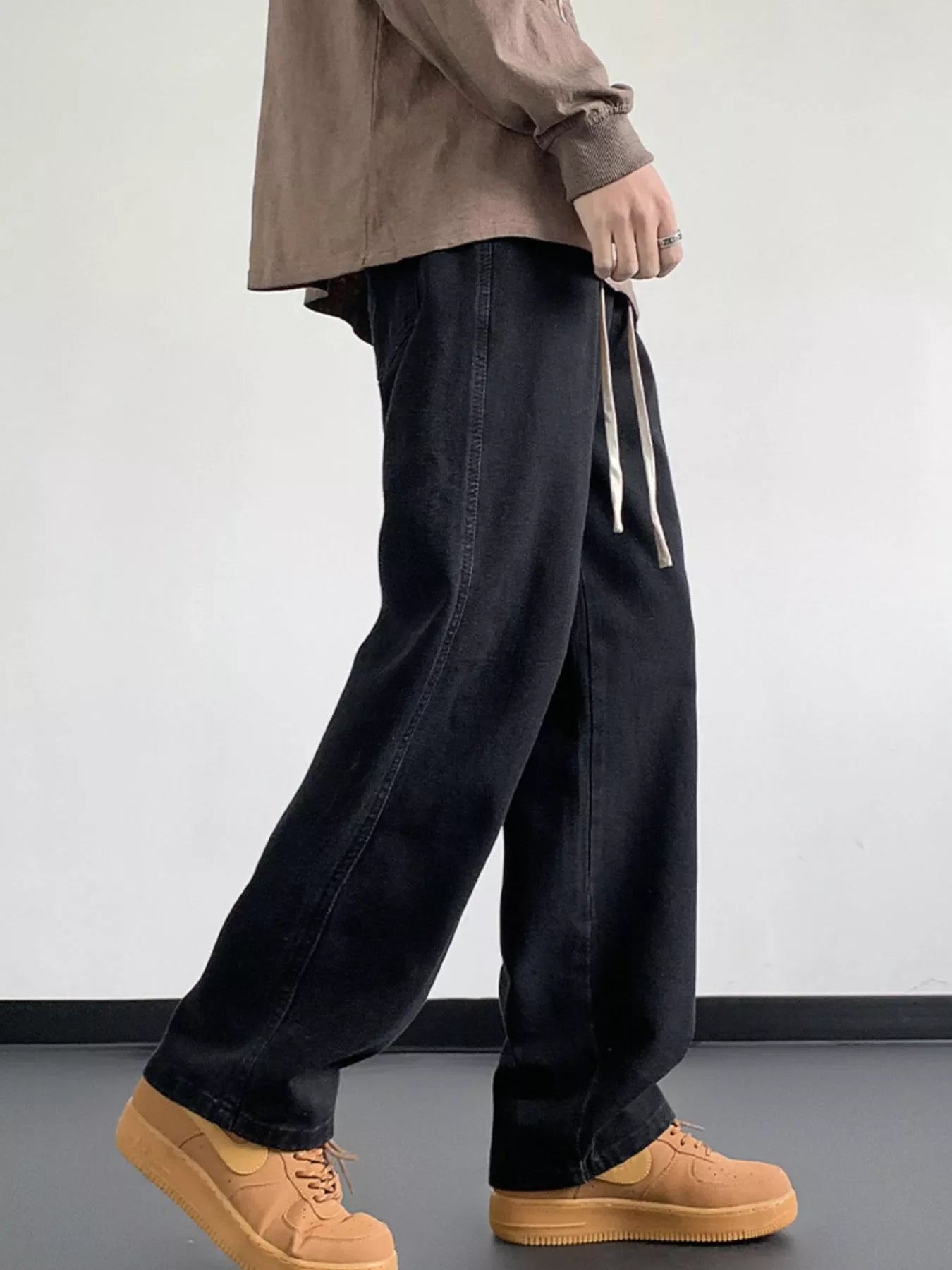 Men's Full Size Wash Loose Fit Jeans Plus Size