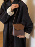 Braided Handle Flap Crossbody Bag