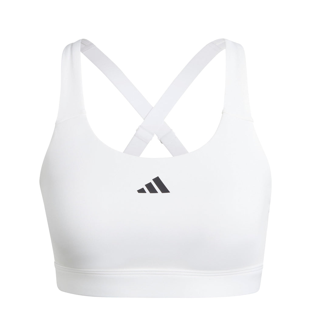 adidas Womens TLRD React Training High-Support Bra White