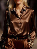 Leopard Button Up Long Sleeve Shirt