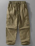 Men's Plus Size Drawstring Wide Leg Pants