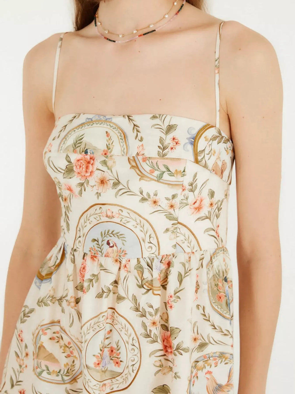Floral Print Spaghetti Strap Midi Dress